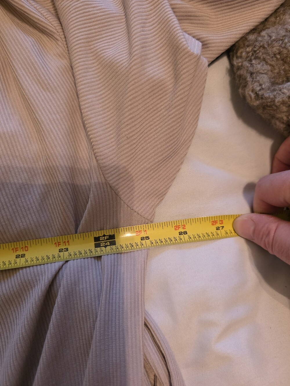 Skims Modal Ribbed Robe 2x Taupe - Picture 6 of 9